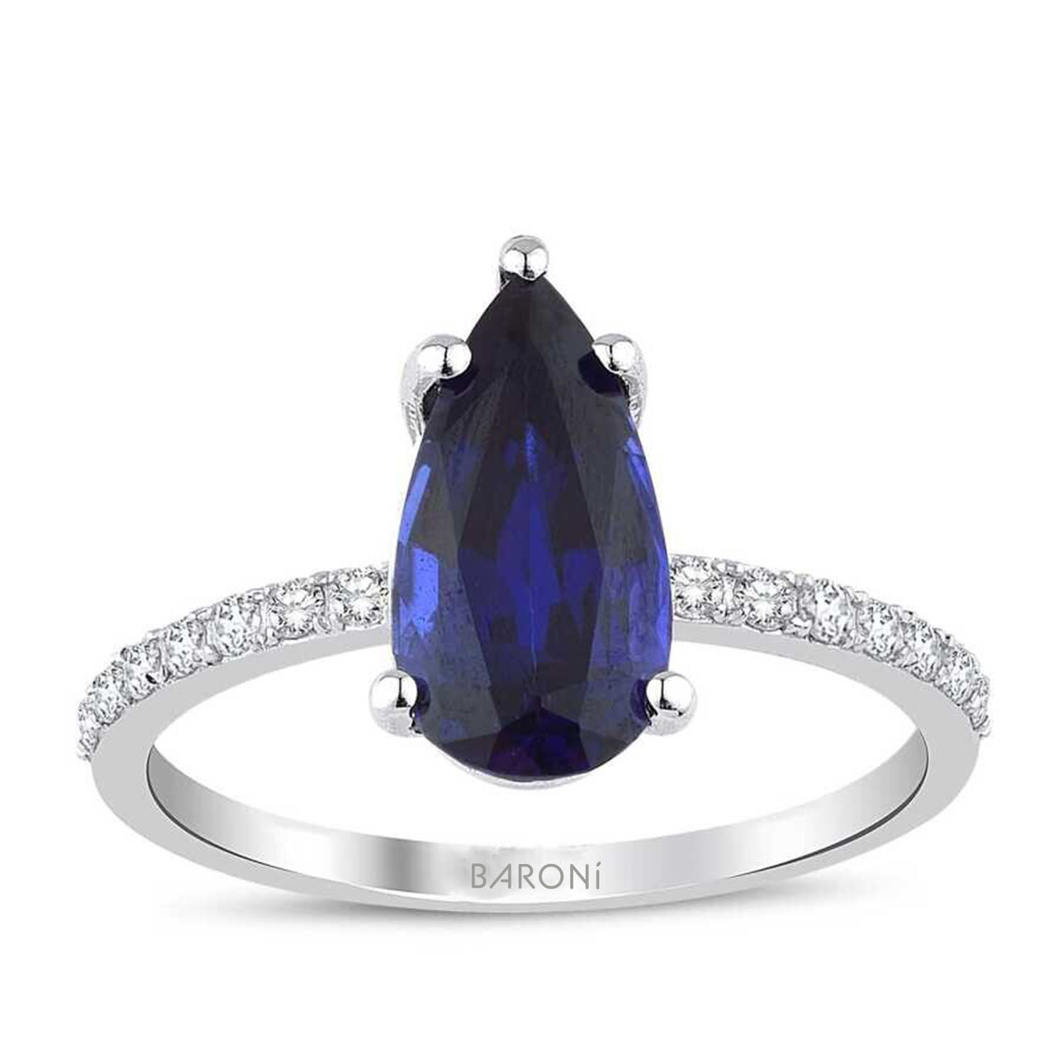 2.98 Karat Pırlanta Safir Yüzük - Baroni Diamond