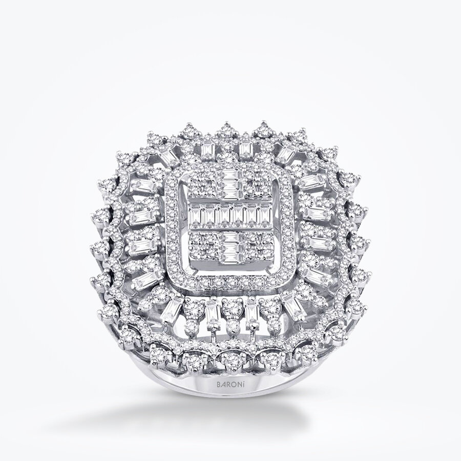 2.99 Karat Pırlanta Baget Yüzük - Baroni Diamond