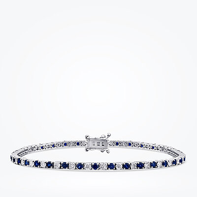 3.79 Karat Pırlanta Safir Bileklik 