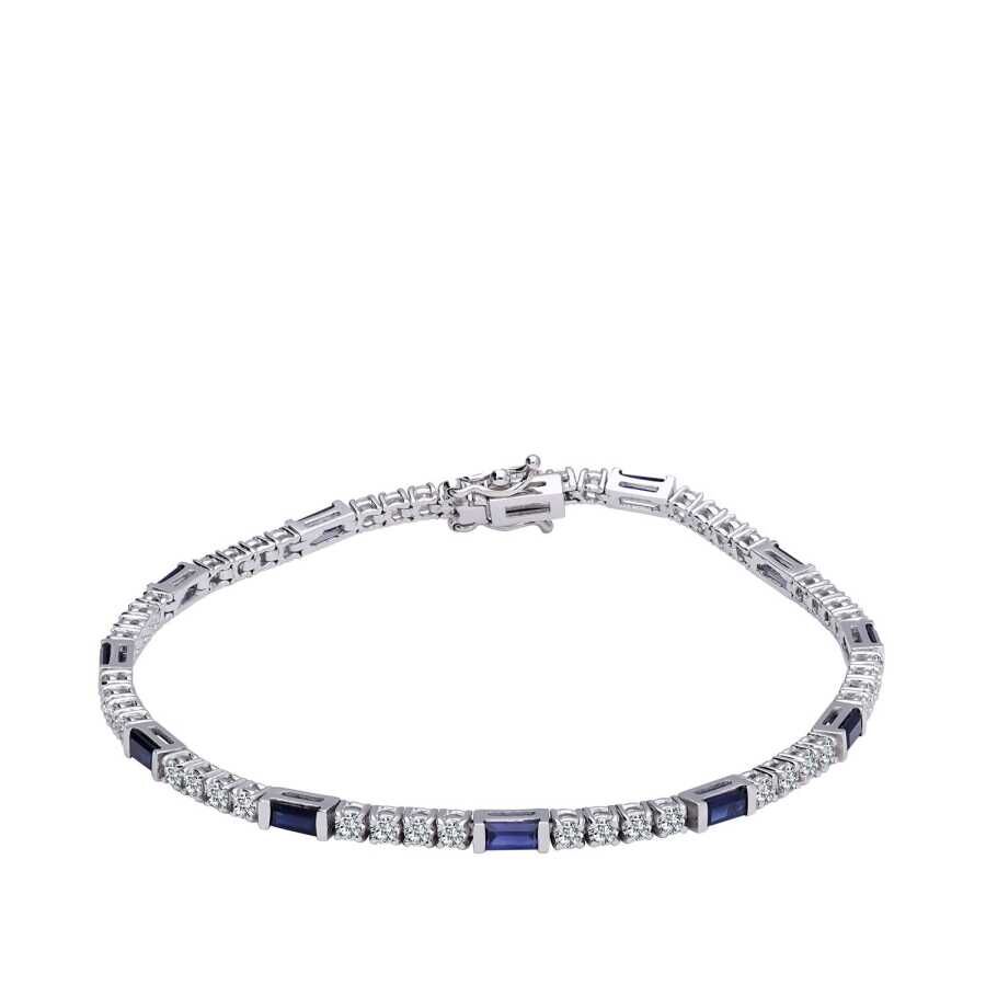 3.06 Karat Pırlanta Safir Bileklik