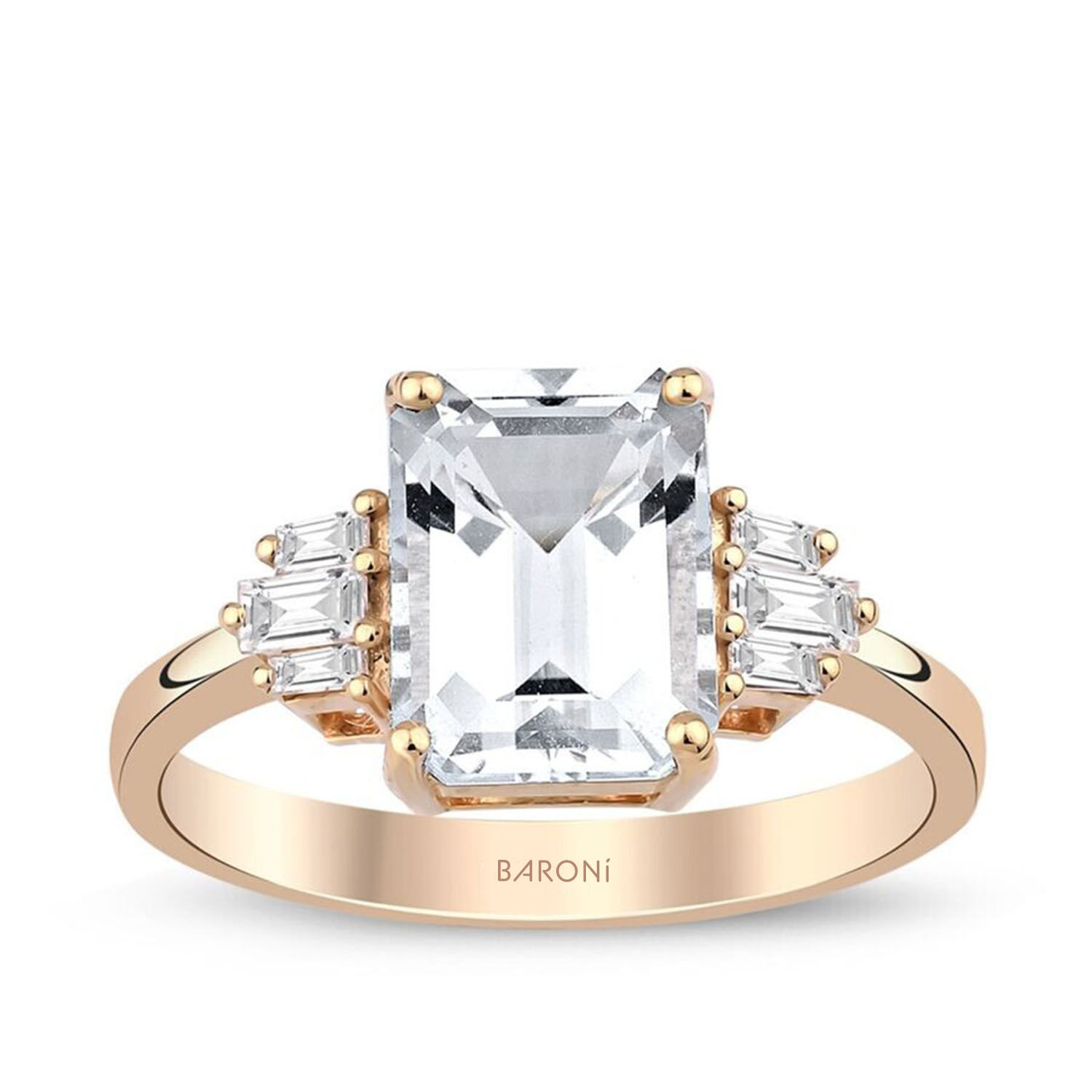 3.08 Karat Pırlanta Topaz Yüzük - Baroni Diamond