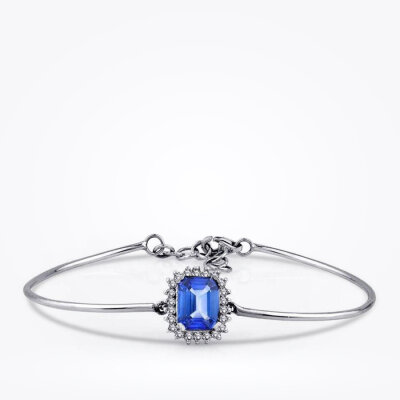 3.13 Karat Pırlanta Safir Kelepçe - 1