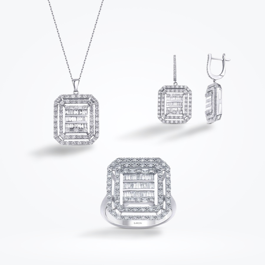 3.22 Karat Pırlanta Baget Set - Baroni Diamond