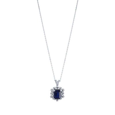3.29 Karat Pırlanta Safir Kolye - Baroni Diamond (1)