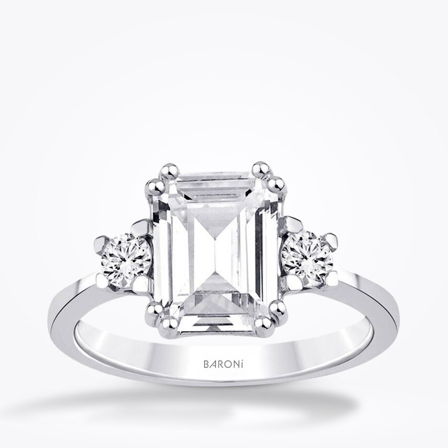 3.40 Karat Pırlanta Topaz Yüzük