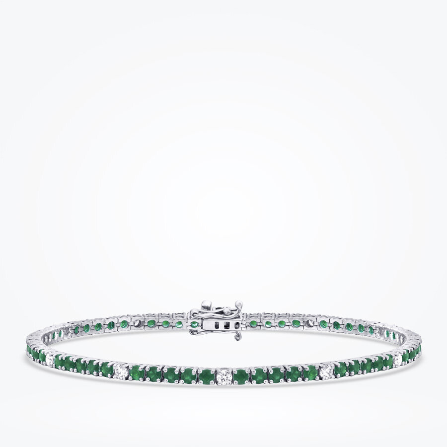 3.64 Karat Pırlanta Zümrüt Bileklik - Baroni Diamond