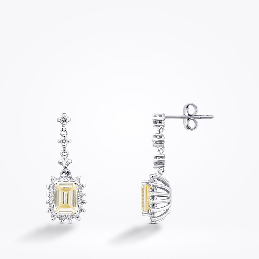 3.85 Karat Pırlanta Fancy Küpe - Baroni Diamond