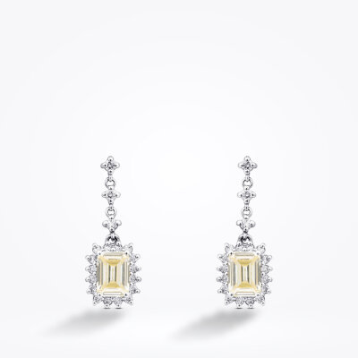3.85 Karat Pırlanta Fancy Küpe - 2