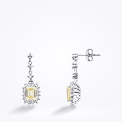 3.85 Karat Pırlanta Fancy Küpe 