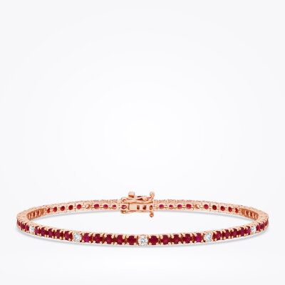 3.97 Karat Pırlanta Yakut Bileklik 