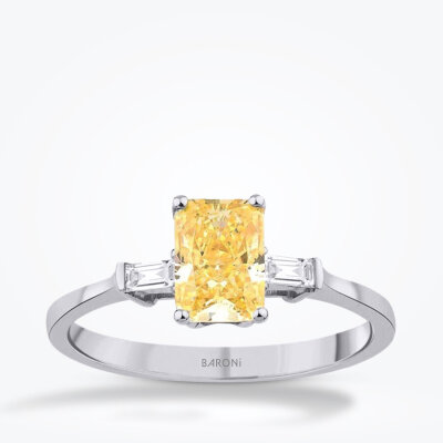 4.03 Karat Pırlanta Fancy Yüzük - 1