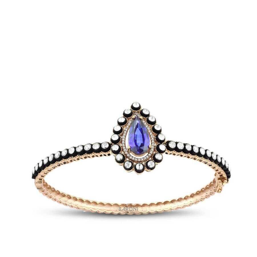 4.07 Karat Elmas Safir Bileklik