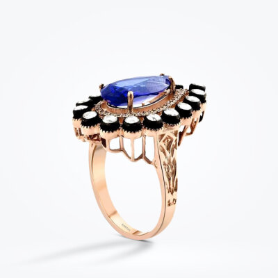 4.26 Karat Elmas Safir Yüzük - 2