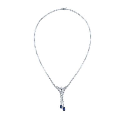 4.28 Karat Pırlanta Safir Gerdanlık - 1