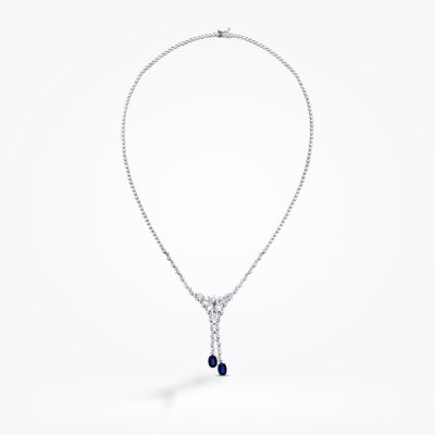 4.28 Karat Pırlanta Safir Gerdanlık - 1