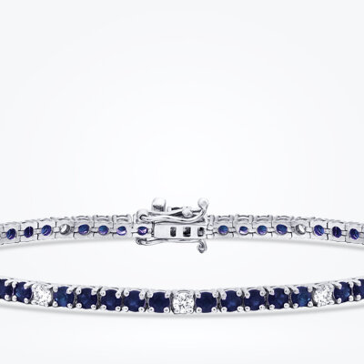 4.34 Karat Pırlanta Safir Bileklik - Baroni Diamond (1)