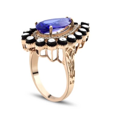 4.57 Karat Elmas Safir Yüzük - 2