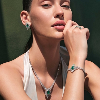 4.73 Karat Pırlanta Zümrüt Bileklik - 3