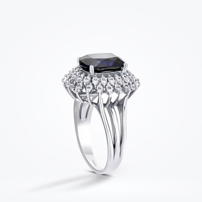 4.76 Karat Pırlanta Safir Yüzük - Baroni Diamond (1)