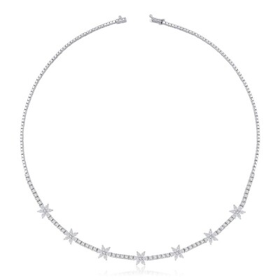 4.88 Karat Pırlanta Çiçek Su Yolu Gerdanlık - Baroni Diamond