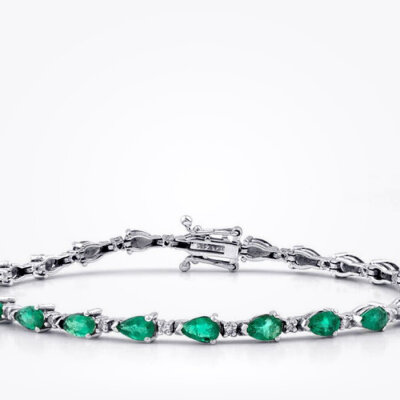 4.88 Karat Pırlanta Zümrüt Bileklik - Baroni Diamond (1)