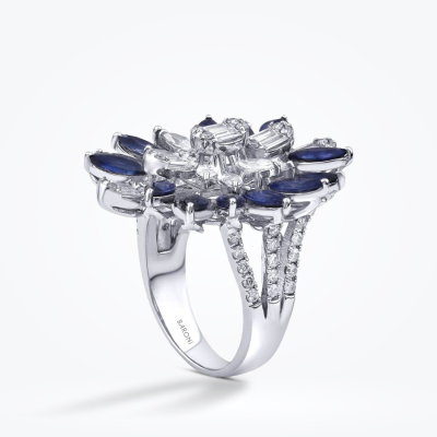 5.21 Karat Pırlanta Safir Yüzük - 2