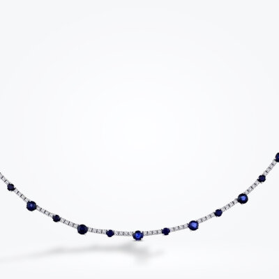 5.66 Karat Pırlanta Safir Gerdanlık - Baroni Diamond (1)