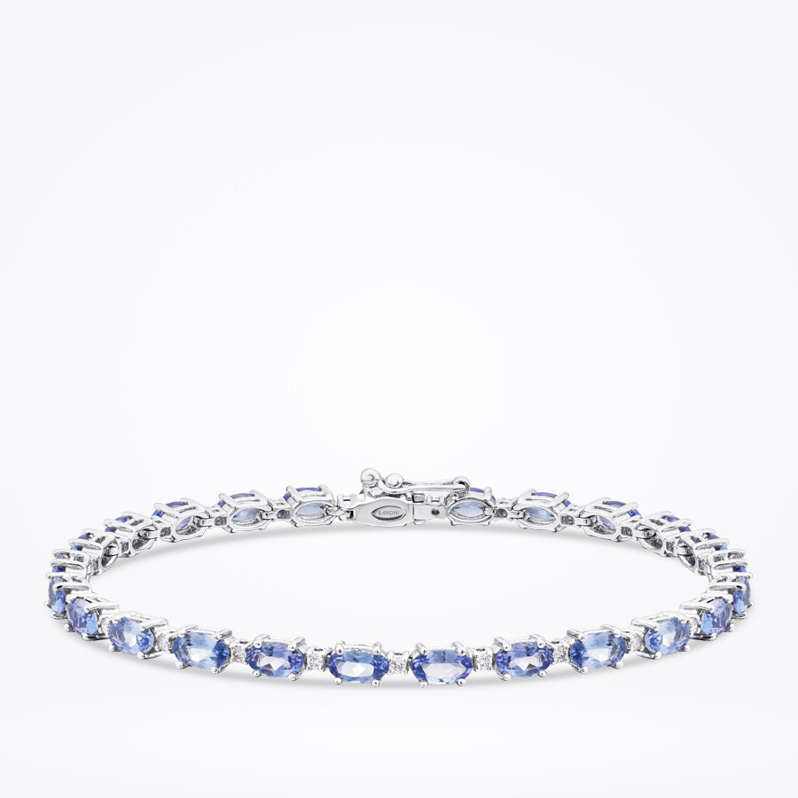 6.73 Karat Pırlanta Tanzanit Bileklik - Baroni Diamond