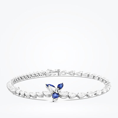 6.80 Karat Pırlanta Safir Bileklik 