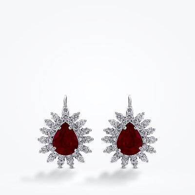 6.14 Karat Pırlanta Yakut Küpe - Baroni Diamond (1)