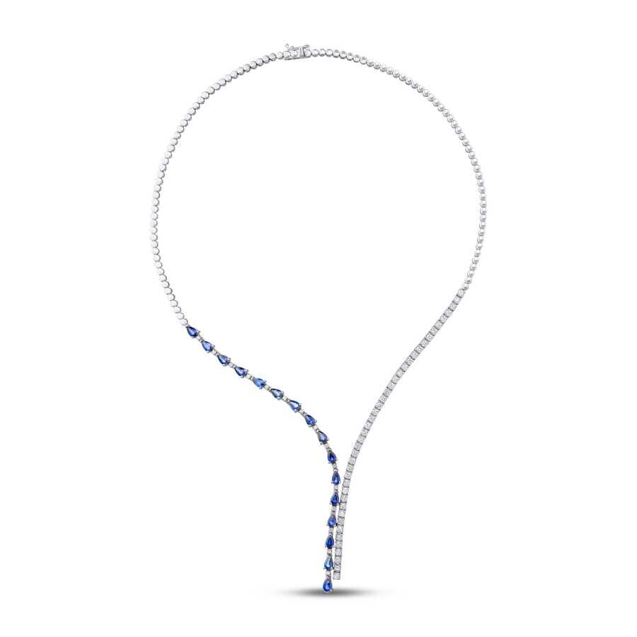 6.19 Karat Pırlanta Safir Gerdanlık