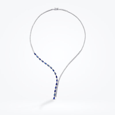 6.19 Karat Pırlanta Safir Gerdanlık - 1