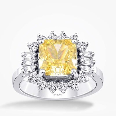 6.53 Karat Pırlanta Fancy Yüzük - 1