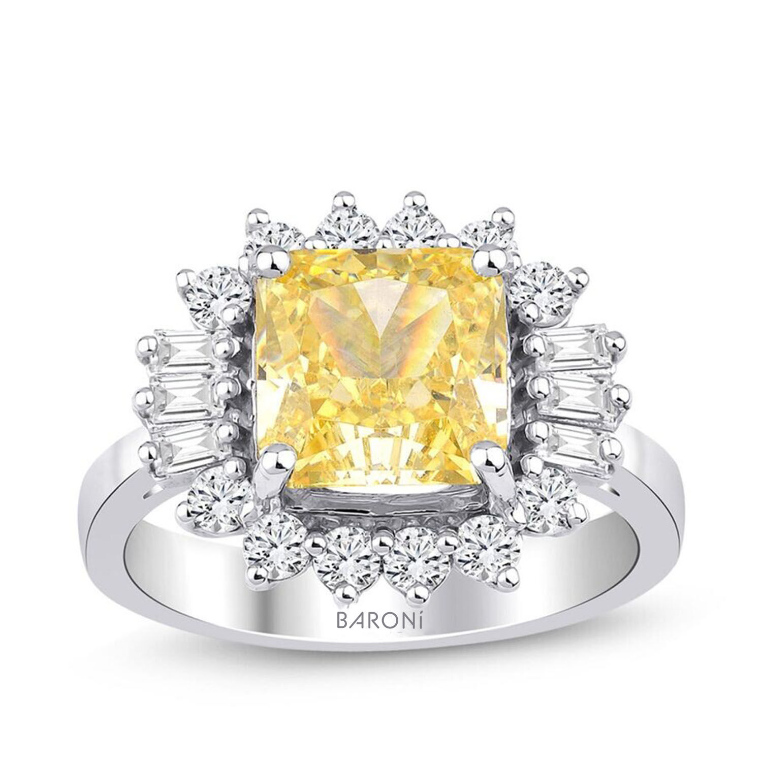 6.53 Karat Pırlanta Renkli Taşlı Yüzük - Baroni Diamond