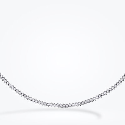 6.87 Karat Pırlanta Baget Taşlı Su Yolu Gerdanlık - Baroni Diamond (1)