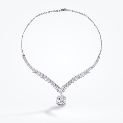 6.89 Karat Pırlanta Baget Kolye - Baroni Diamond (1)