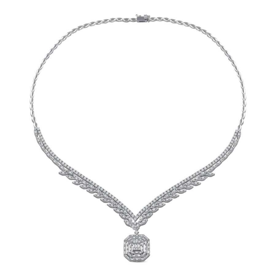 6.89 Karat Pırlanta Baget Kolye