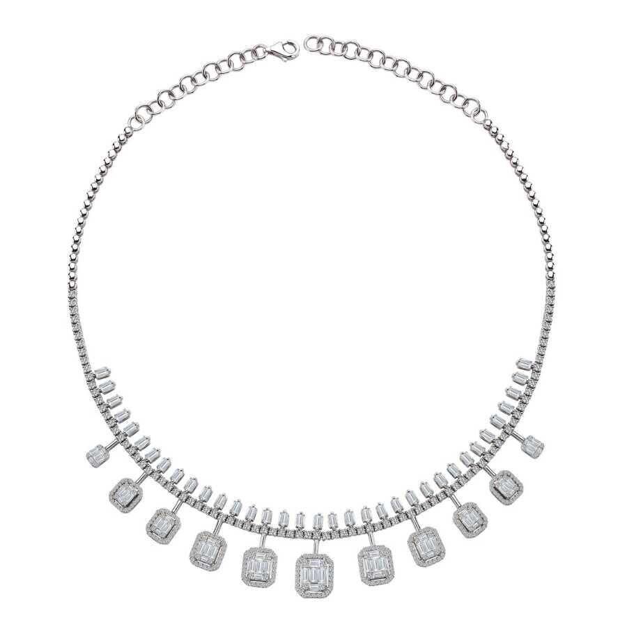 6.93 Karat Pırlanta Baget Gerdanlık