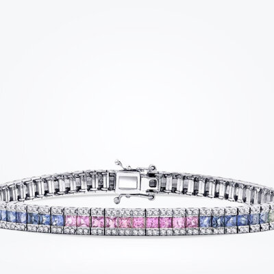 7.10 Karat Pırlanta Renkli Su Yolu Bileklik - Baroni Diamond (1)