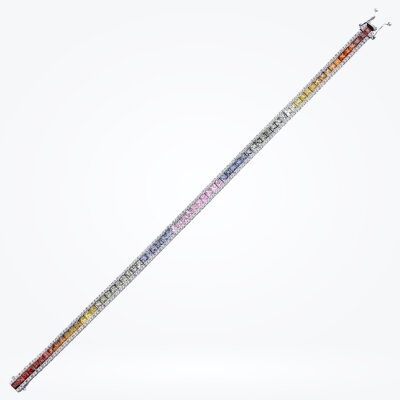 7.10 Karat Pırlanta Renkli Su Yolu Bileklik - 3