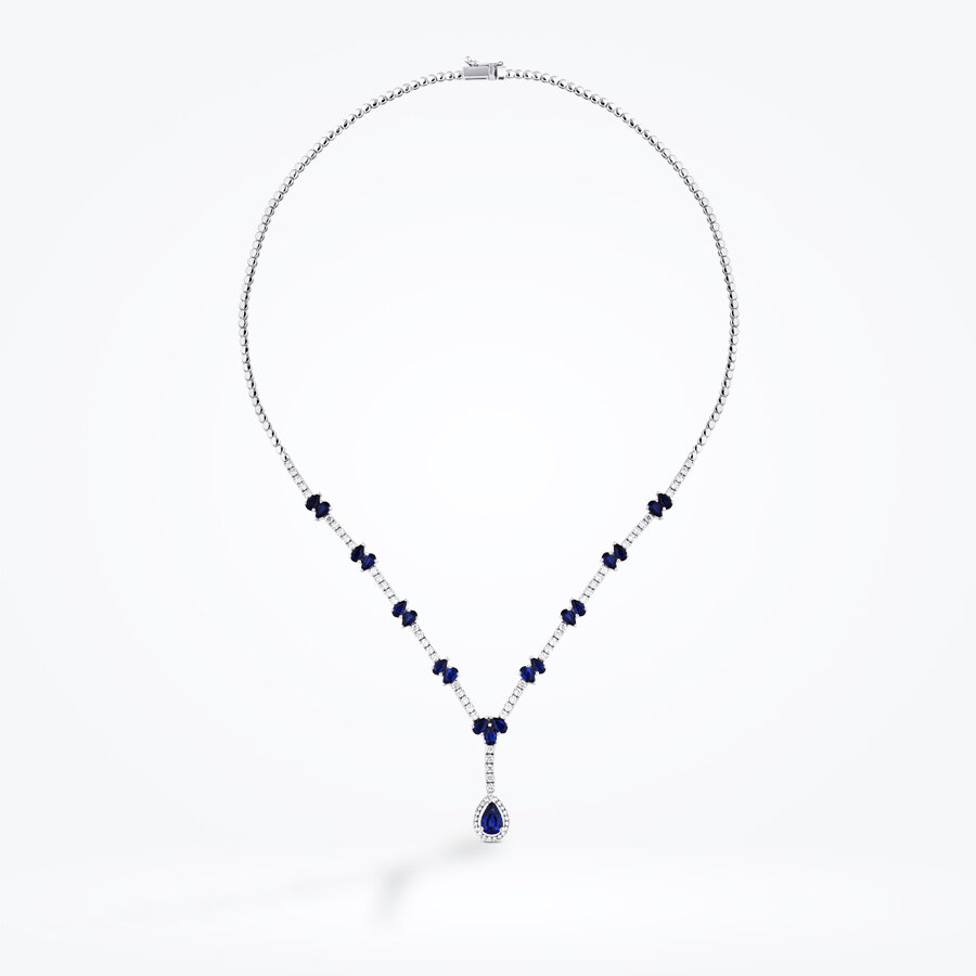 8.06 Karat Pırlanta Safir Gerdanlık - Baroni Diamond