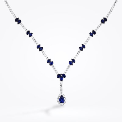 8.06 Karat Pırlanta Safir Gerdanlık - 2