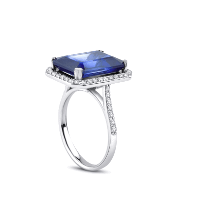 9.52 Karat Pırlanta Safir Yüzük - Baroni Diamond (1)