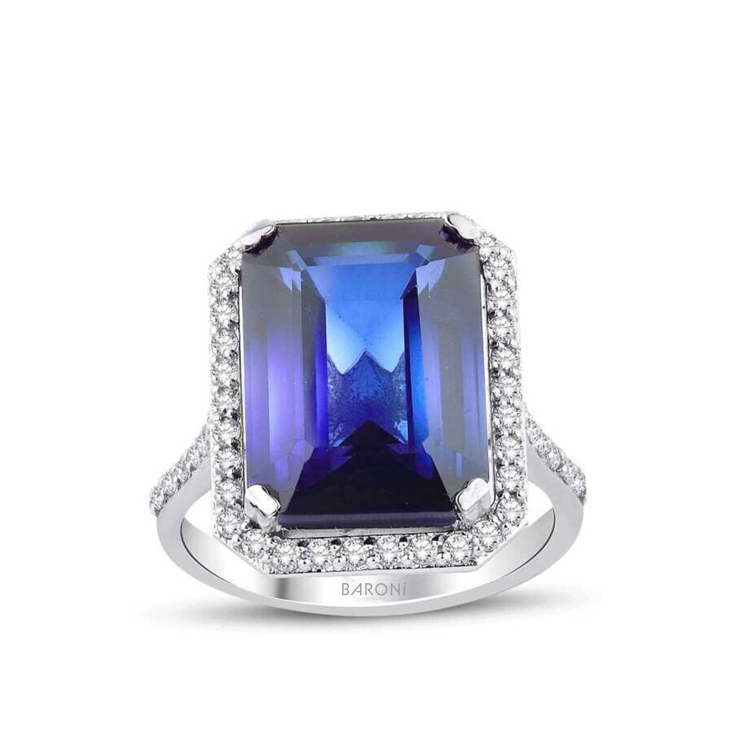 9.52 Karat Pırlanta Safir Yüzük - Baroni Diamond