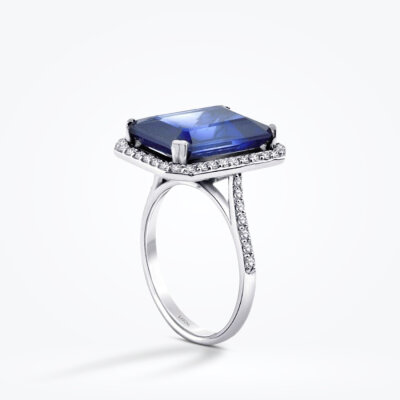 9.52 Karat Pırlanta Safir Yüzük - Baroni Diamond (1)