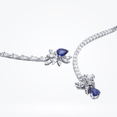 9.71 Karat Pırlanta Safir Gerdanlık - 3