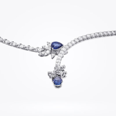 9.71 Karat Pırlanta Safir Gerdanlık - 4