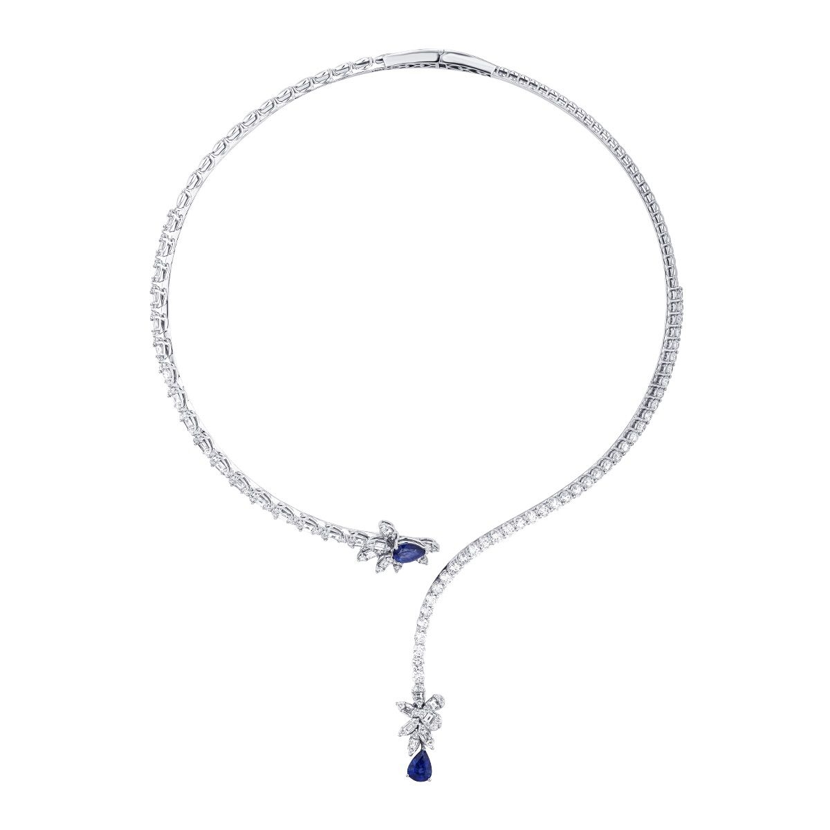9.71 Karat Pırlanta Safir Gerdanlık
