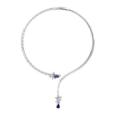 9.71 Karat Pırlanta Safir Gerdanlık - 1