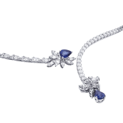 9.71 Karat Pırlanta Safir Gerdanlık - 4